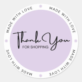 Pegatina Redonda Made with Love Stickers 