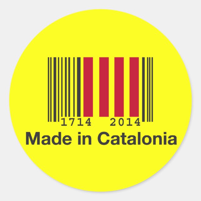 Pegatina Redonda madeincatalonia2 (Anverso)