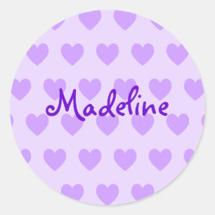 Pegatina Redonda Madeline en morado