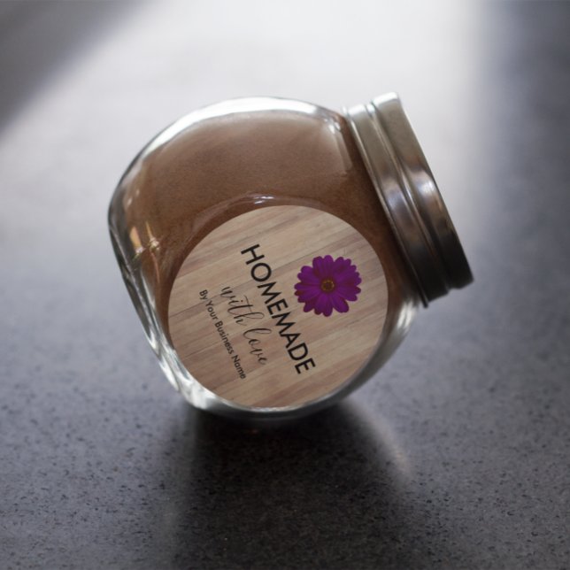 Pegatina Redonda Madera Rusa Casera Con Amor (Subido por el creador)