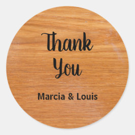 Pegatina Redonda Madera Rusa con Nombres