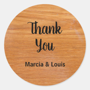 Pegatina Redonda Madera Rusa con Nombres