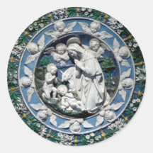 Madonna Adorando al niño por Della Robbia