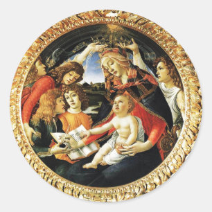 Pegatina Redonda Madonna del Magnificat
