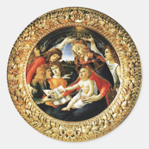 Pegatina Redonda Madonna del Magnificat