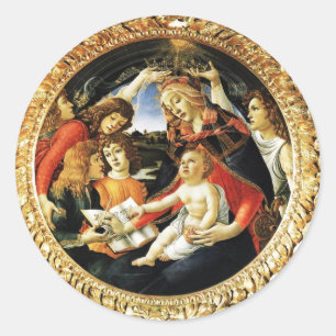 Pegatina Redonda Madonna del Magnificat