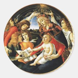 Pegatina Redonda Madonna del Magnificat