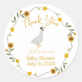 Pegatina Redonda Madre amarilla Rhyme de uva