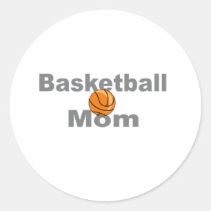Pegatina Redonda Madre de BasketBall