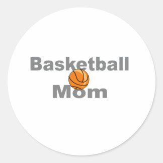 Pegatina Redonda Madre de BasketBall