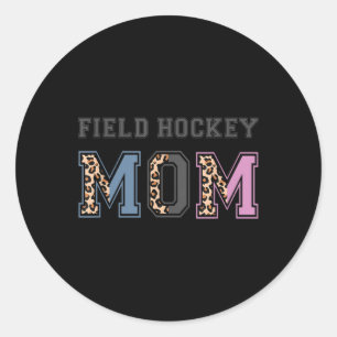 Pegatina Redonda Madre de Hockey sobre Césped Divertido Regalo para