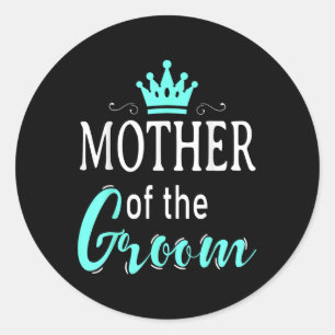 Pegatina Redonda Madre De La Novia Groom Divertida Boda Squad Bach