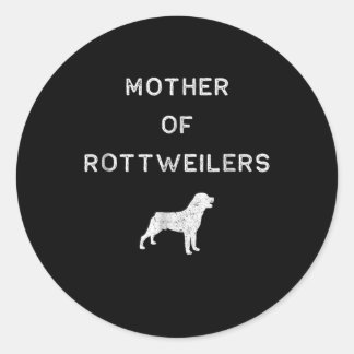 Pegatina Redonda Madre de los rottweilers