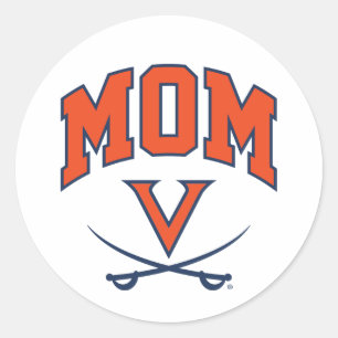 Pegatina Redonda Madre de Virginia Cavaliers