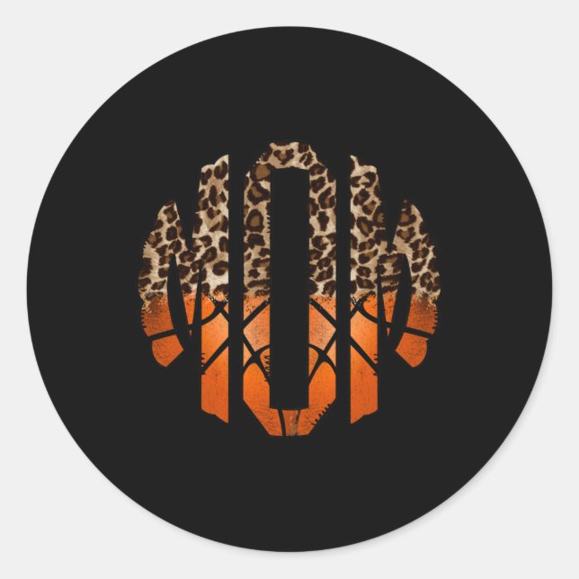 Pegatina Redonda Madre del baloncesto (Anverso)