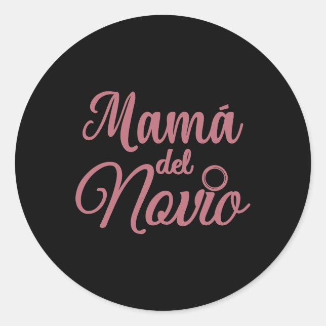 Pegatina Redonda Madre del novio (Anverso)