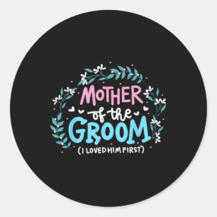 Pegatina Redonda Madre del novio lo amé primero 7 