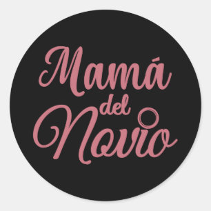 Pegatina Redonda Madre del novio madre de la novia madre