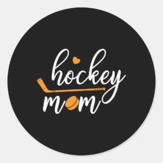 Pegatina Redonda Madre madre de hockey