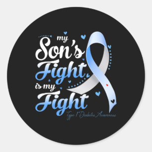 Pegatina Redonda Madre madre de T1d padres lucha contra la diabetes