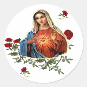 Pegatina Redonda Madre María