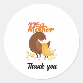 Pegatina Redonda Madre más dulce