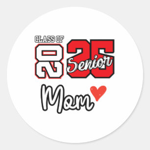Pegatina Redonda Madre Mayor Cl De 2025 Orgullosa Madre De Corazón