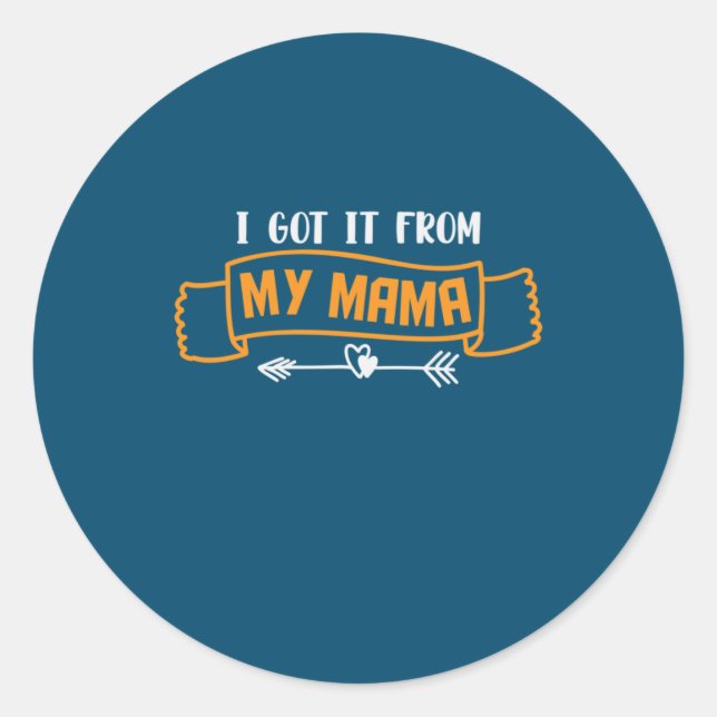 Pegatina Redonda Madre Regalo que le di a mi mamá (Anverso)