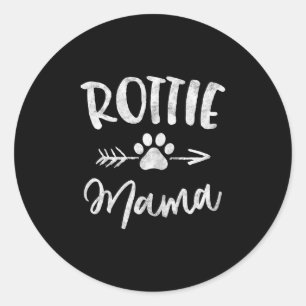 Pegatina Redonda madre rottweiler amante dueño perro mamá