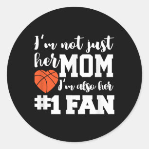 Pegatina Redonda Madres de baloncesto número uno