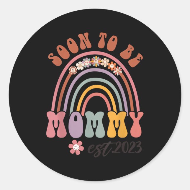 Pegatina Redonda Madres De Embarazo 2023 (Anverso)