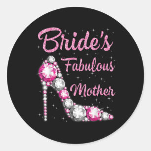 Pegatina Redonda Madres Fabulous Brie Happy Boda Married Day V