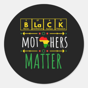 Pegatina Redonda Madres Negras Día de la Madre por el Mes de la His