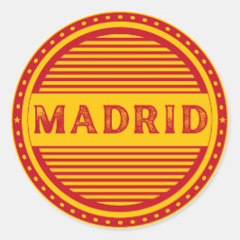 Pegatina Redonda Madrid City Pride Emblem – Spanish Identity