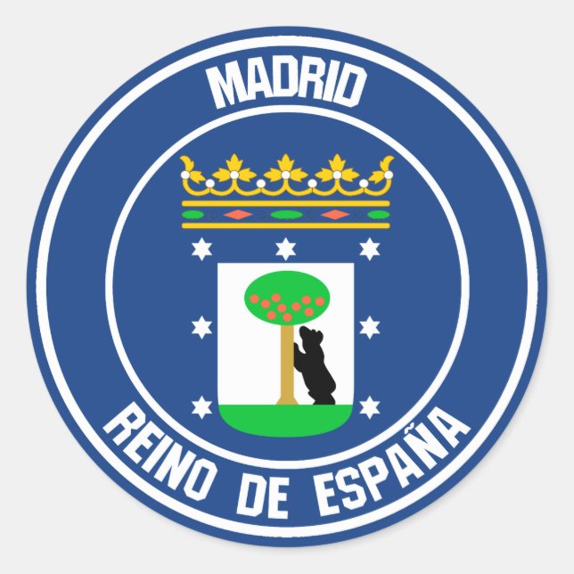 Pegatina Redonda Madrid Round Emblem (Anverso)