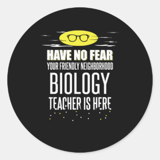 Pegatina Redonda Maestra de Biología Super - No Tengan Miedo