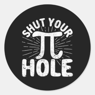 Pegatina Redonda Maestra De Día Pi Matemáticas 3.14 La Ciencia Cier