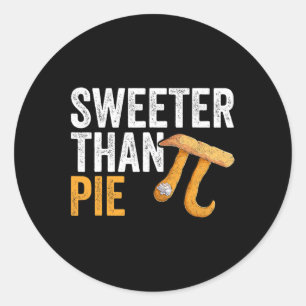 Pegatina Redonda Maestra De Geek Sweeter Than Pie Math 3.14 Pi Day