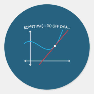 Pegatina Redonda Maestra De Matemáticas A Veces Me Voy