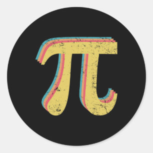 Pegatina Redonda Maestra Geek De Pi Math 3.14 Pi Day