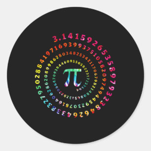 Pegatina Redonda Maestra Gráfica De Matemáticas Gráficas De Pi Day 