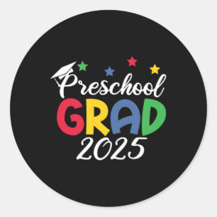 Pegatina Redonda Maestría de Graduación Preescolar 2025