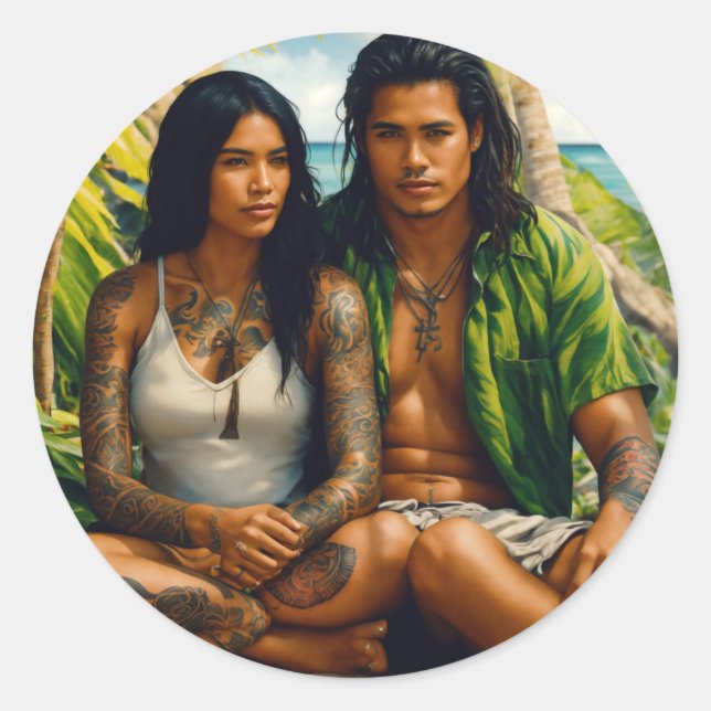 Pegatina Redonda "¡Maestría nuevas habilidades con nuestras sesione (Anverso)