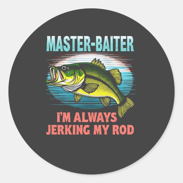 Pegatina Redonda Maestro Baiter, siempre me estoy molestando con mi (Anverso)