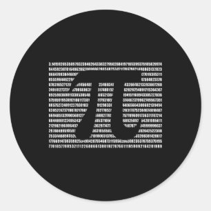 Pegatina Redonda Maestros Divertidos De Ciencia De Matemáticas De P