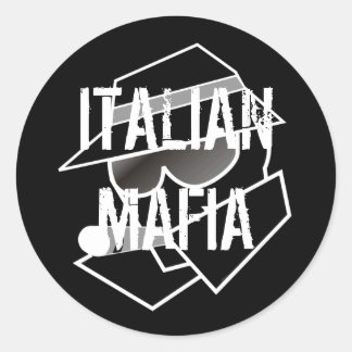 Pegatina Redonda Mafia italiana