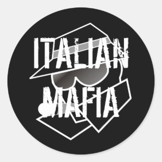 Pegatina Redonda Mafia italiana