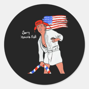 Pegatina Redonda Maga de Trump completa