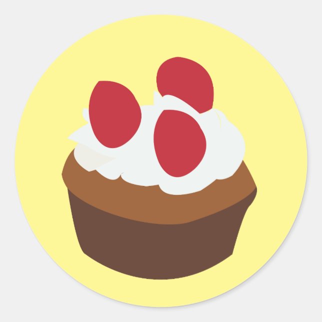 Pegatina Redonda Magdalena Cupcake (Anverso)