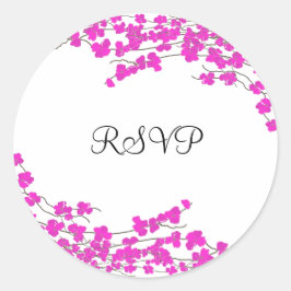Pegatina Redonda Magenta Blossoms RSVP